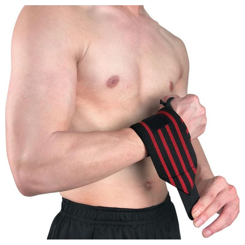 1PCS Weight Lifting Wristband Gym Training Wrist Straps Wraps Red